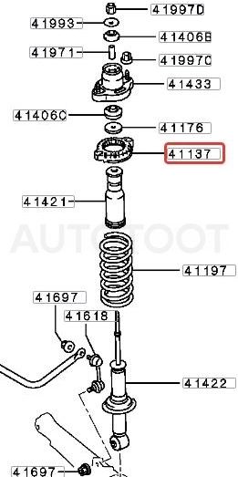 Проставка задней пружины верхняя -ST4140A018 Sat для MITSUBISHI ASX, MITSUBISHI LANCER, MITSUBISHI OUTLANDER