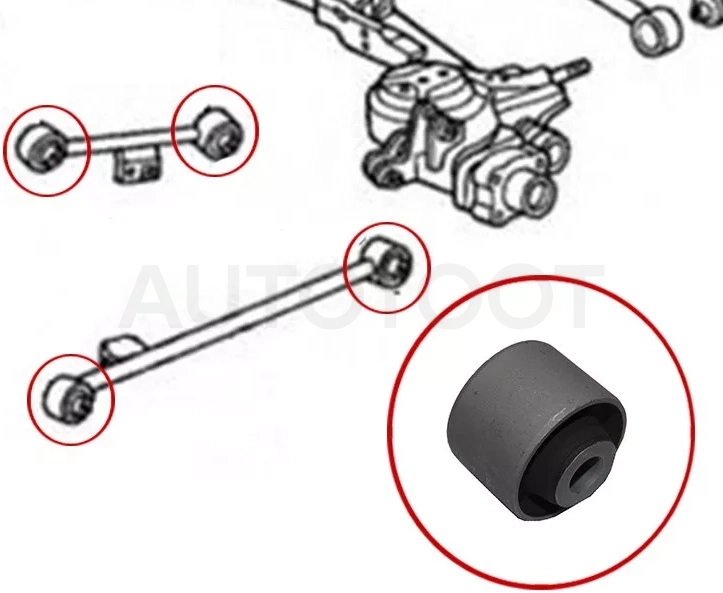 Сайлентблок Honda HR-V 98-07 / Capa 98-02 / Logo 96-01 - Артикул ST52390S2H000B - Производитель Sat - Фото, Отзывы, Цены