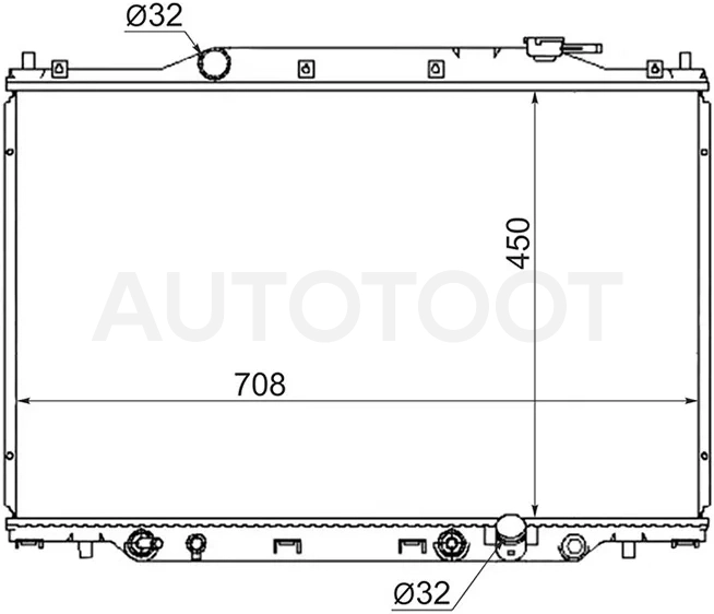 Радиатор Honda Stepwgn 01-05 - Артикул HD0009RF3 - Производитель Sat - Фото, Отзывы, Цены