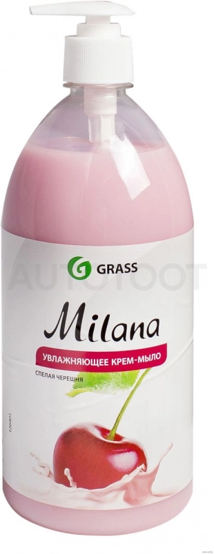 Мыло жидкое GRASS Milana спелая черешня с дозатором 500мл