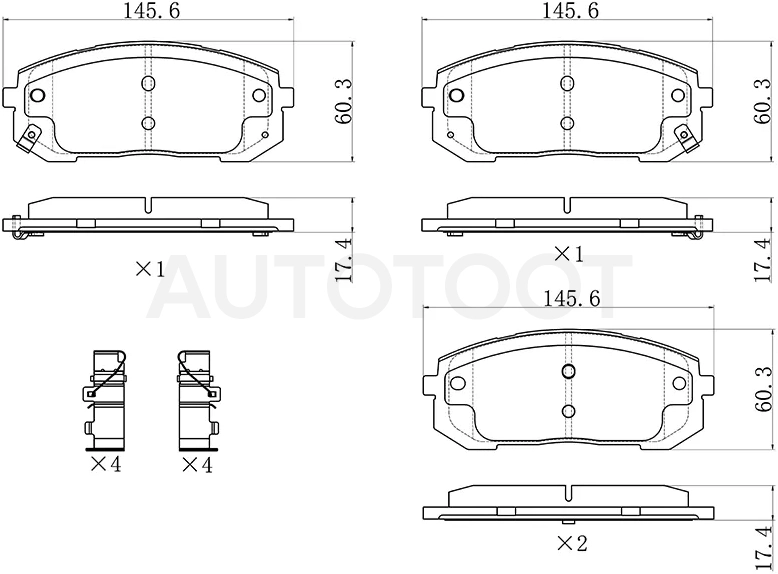 Колодки тормозные (Спереди) Hyundai Sonata 19-23 / Tucson 21- / Kia K5 10-13 / Sportage 21