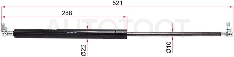 Амортизатор капота Toyota Crown 91-95 / Lexus GS 93-97 / Toyota Aristo 91-97 / Crown Majesta 91-95 (Справа=Слева)
