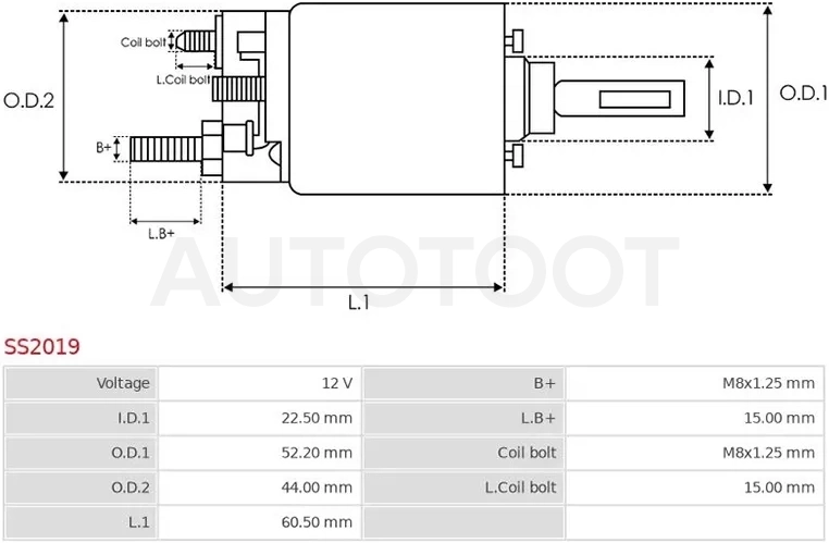 Втягивающее реле стартера NISSAN PRIMERA 02- QR20DE/INFINITI FX35 03-08 VQ35DE - Артикул SS2019 - Производитель AS-PL - Фото, Отзывы, Цены