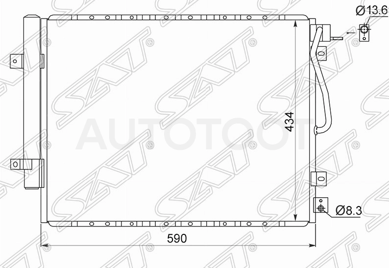 Радиатор кондиционера 06-09 -PRS1356 Patron для KIA SORENTO