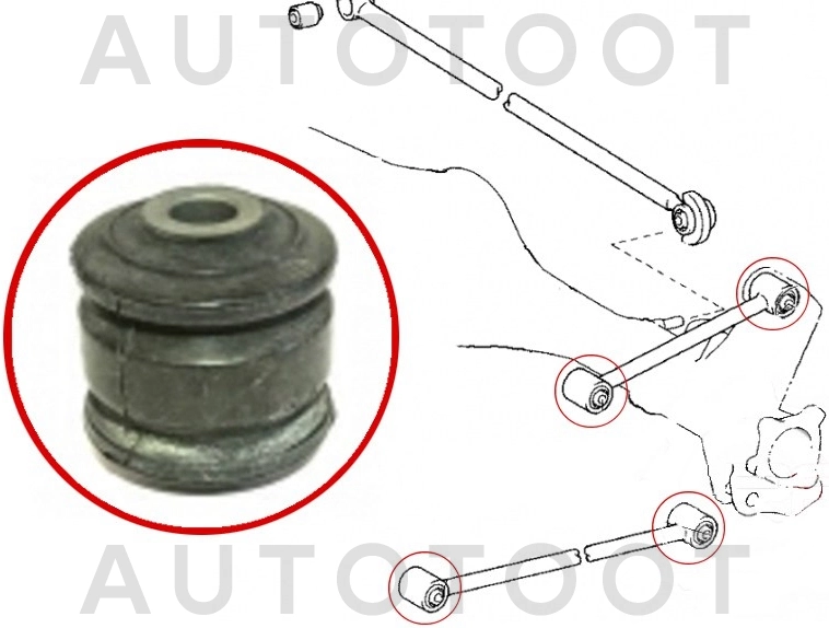 Сайлентблок заднего продольного рычага -PSE10703 Patron для TOYOTA FUN CARGO, TOYOTA YARIS VERSO, TOYOTA VITZ, TOYOTA YARIS, TOYOTA PLATZ, TOYOTA BB