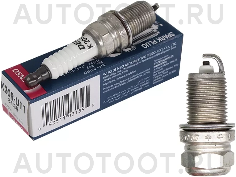 Свеча зажигания TOYOTA/NISSAN/DAIHATSU 3SFE/4SFE/5EFHE/4AFE/7AFE/SR20DE - Артикул K20RU11 - Производитель Denso - Фото, Отзывы, Цены
