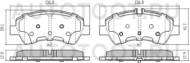 Колодки тормозные (Сзади) Ford Transit 85-20 - Артикул ST1763916 - Производитель Sat - Фото, Отзывы, Цены