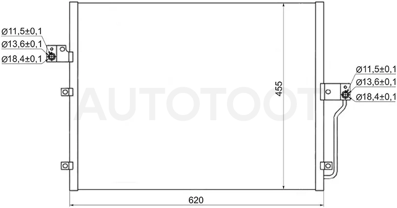 Радиатор кондиционера SsangYong Actyon 05- / Actyon Sports 06-16 - Артикул STSY013940 - Производитель Sat - Фото, Отзывы, Цены