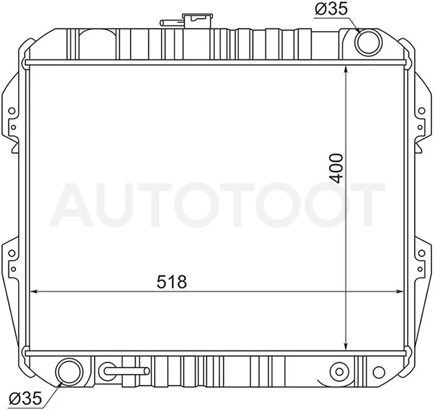 Радиатор Toyota 4Runner 89-95 / Hilux Surf 89-95 - Артикул TY0013 - Производитель Sat - Фото, Отзывы, Цены