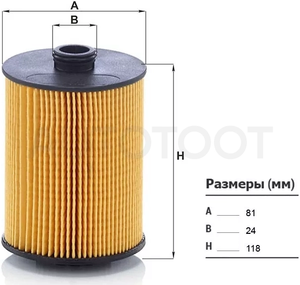 Фильтр масляный (картридж) VW TOUAREG 3,6 11-/ PORSCHE CAYENNE 3,6 10-17