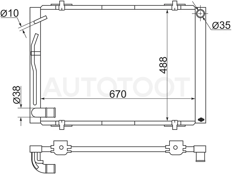 Радиатор Toyota Sienna 03-06