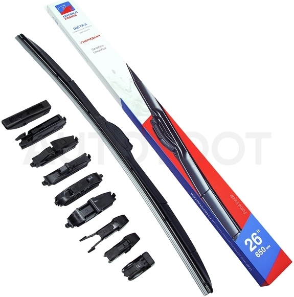 Щетка стеклоочистителя гибридная 650мм (26") DOUBLE FORCE