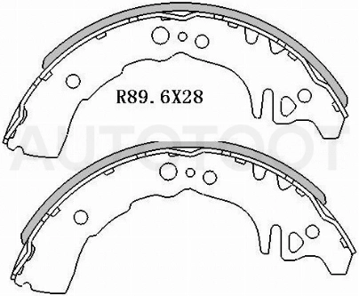 Колодки тормозные задние (барабанные) -ST0449552010 Sat для TOYOTA PLATZ, TOYOTA VITZ, TOYOTA ECHO, TOYOTA YARIS