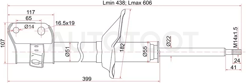 Стойка передняя Subaru Forester 97-02