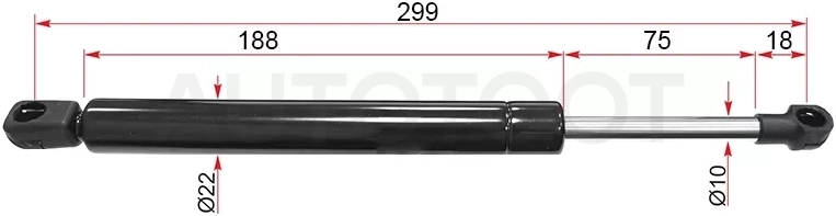 Амортизатор крышки багажника Volkswagen Jetta 05-10 (Справа=Слева) - Артикул ST1K5827550C - Производитель Sat - Фото, Отзывы, Цены
