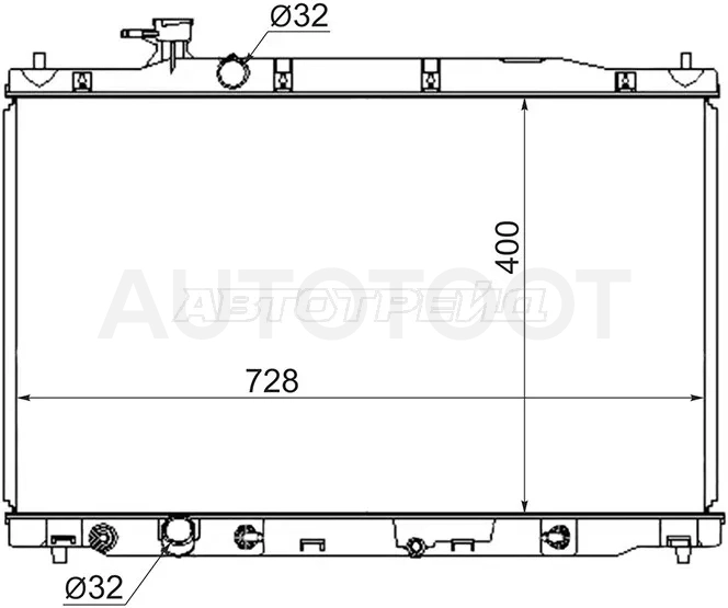 Радиатор Honda CR-V 06-12 - Артикул HD000407 - Производитель Sat - Фото, Отзывы, Цены