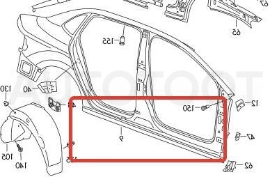 Порог правый -ST1860006 Sat для VOLKSWAGEN POLO
