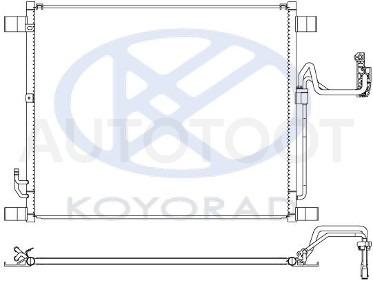 FX35 {EX35 09-} КОНДЕНСАТОР КОНДИЦ (KOYO) -  для NISSAN INFINITI EX 35/37