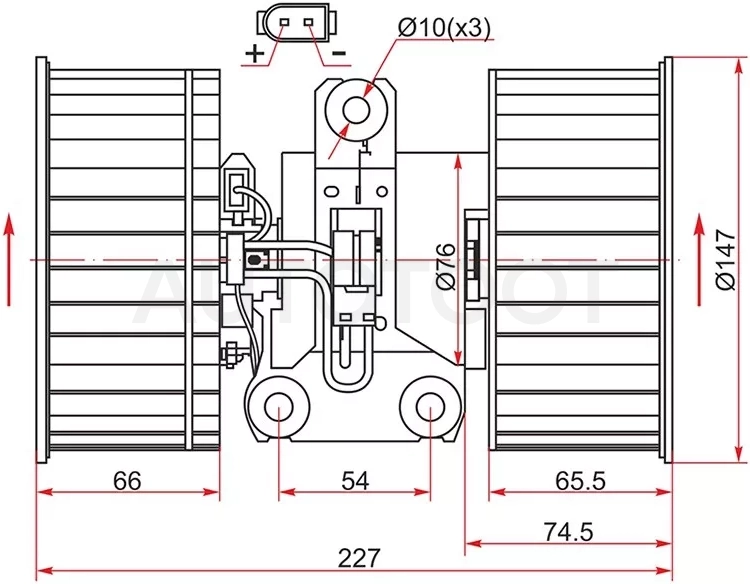 Мотор отопителя салона (Левый руль) BMW 5-Series 95-04 / X5 99-06 - Артикул ST64118385558 - Производитель Sat - Фото, Отзывы, Цены