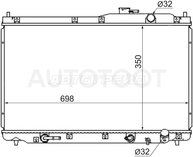 Радиатор Honda S-MX 96-02 - Артикул HD0009RH1 - Производитель Sat - Фото, Отзывы, Цены