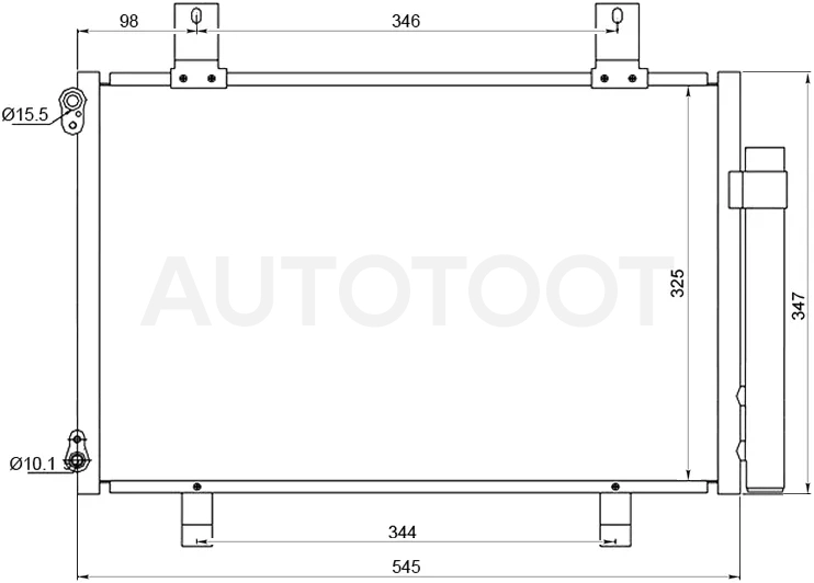 Радиатор кондиционера Suzuki Swift 03-10