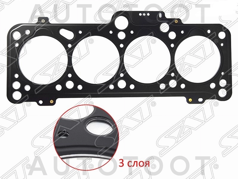 Прокладка ГБЦ 1, 9D -ST028103383BK Sat для VOLKSWAGEN GOLF, VOLKSWAGEN PASSAT, VOLKSWAGEN POLO, VOLKSWAGEN TRANSPORTER