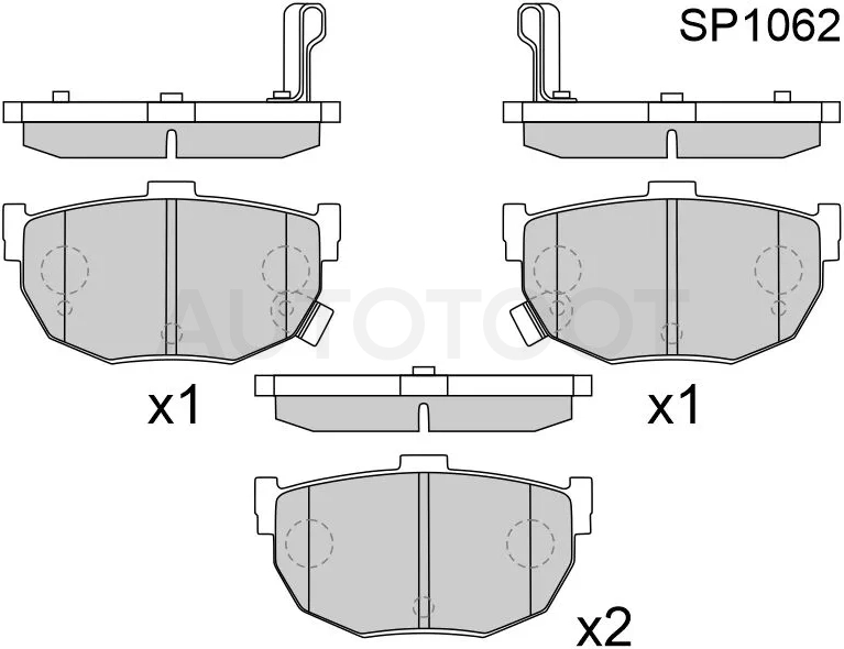 Колодки тормозные (Сзади) Hyundai Elantra 00-09 / Kia Cerato 04-10 / Hyundai Avante 00-06 / Coupe 96-09 / Tiburon 02-06 / Kia Cerato Koup 08-13
