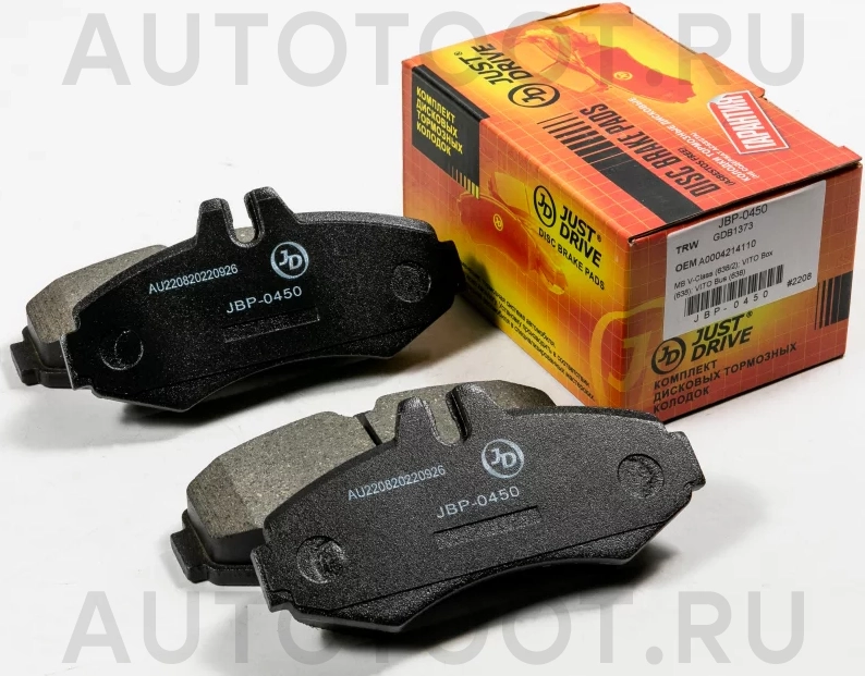 Колодки тормозные дисковые передние - Артикул JBP0450 - Производитель Just Drive - Фото, Отзывы, Цены