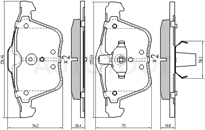 Колодки тормозные (Спереди) Ford S-MAX 06-15 / Volvo S80 06-16 / V70 07-16 / XC70 07-16