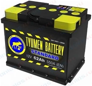 Аккумулятор TYUMEN BATTERY 62Ah 580A обратная полярность (-+)