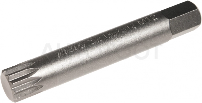 Бита-SPLINE М12 х 75 мм, шестигранник 10мм