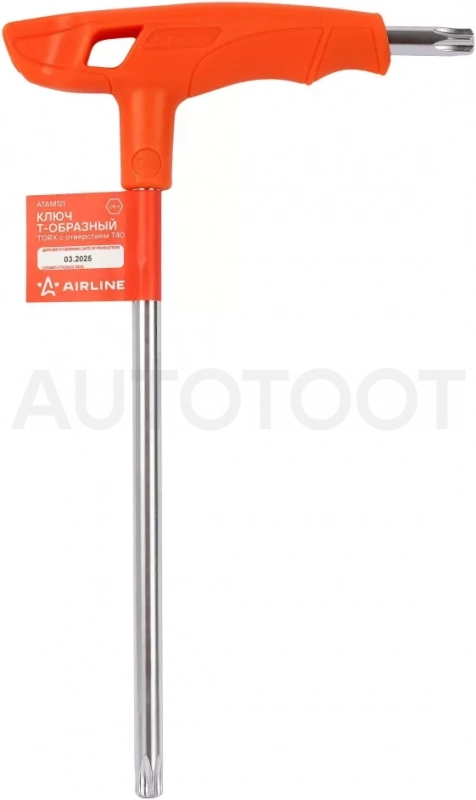 Ключ Т-образный TORX с отверстием T40 - Артикул ATAM121 - Производитель Airline - Фото, Отзывы, Цены