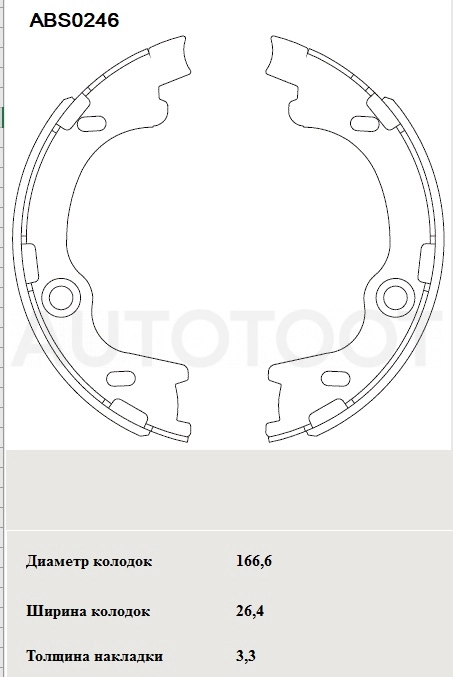 Колодки тормозные барабанные