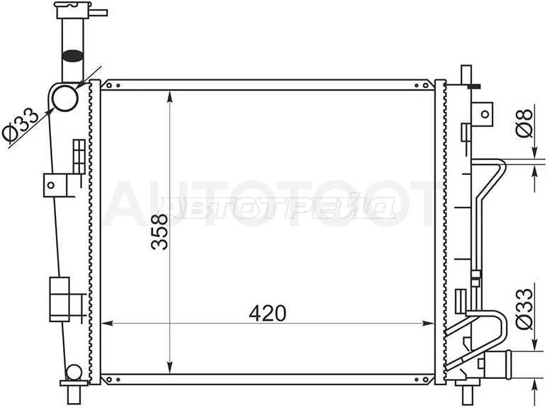 Радиатор Kia Morning 11-15 / Picanto 11-17
