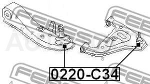 Шаровая опора переднего рычага нижняя -0220C34 Febest для NISSAN SKYLINE