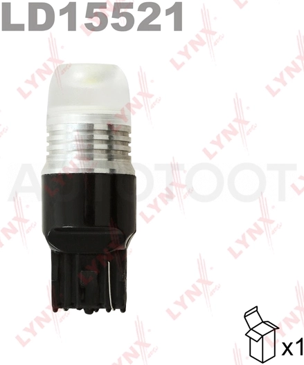 Лампа светодиодная LED W21W T20 12V W3x16d SMDx1 7000K