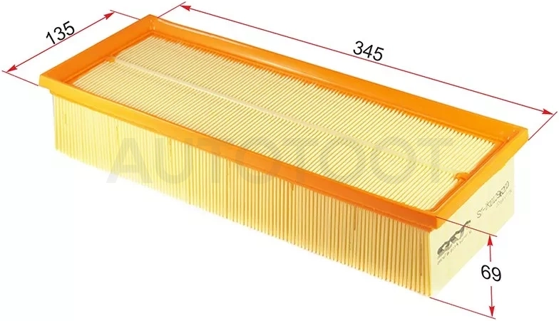 Фильтр воздушный VW GOLF 03-12/JETTA 05-/PASSAT 05-15/TIGUAN 07-/SKODA OCTAVIA 04-13/YETI 09