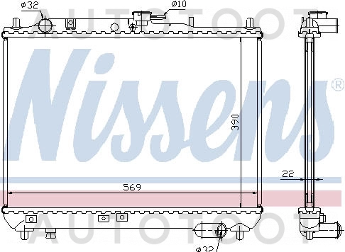 Радиатор охлаждения 1.3L 1.5L MT -  для MAZDA 323 (FAMILIA)