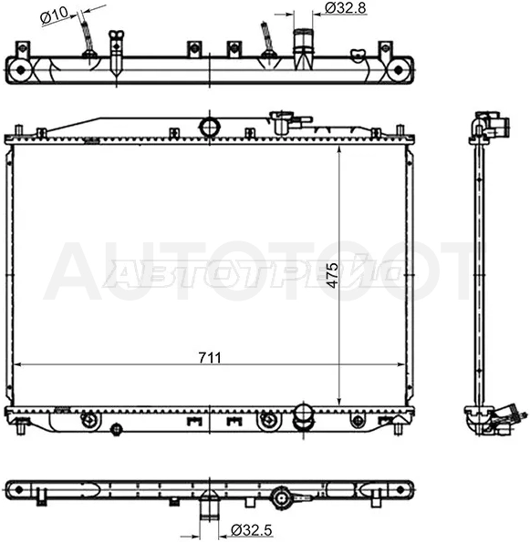Радиатор Honda Stepwgn 05-09 - Артикул HD0009RG - Производитель Sat - Фото, Отзывы, Цены