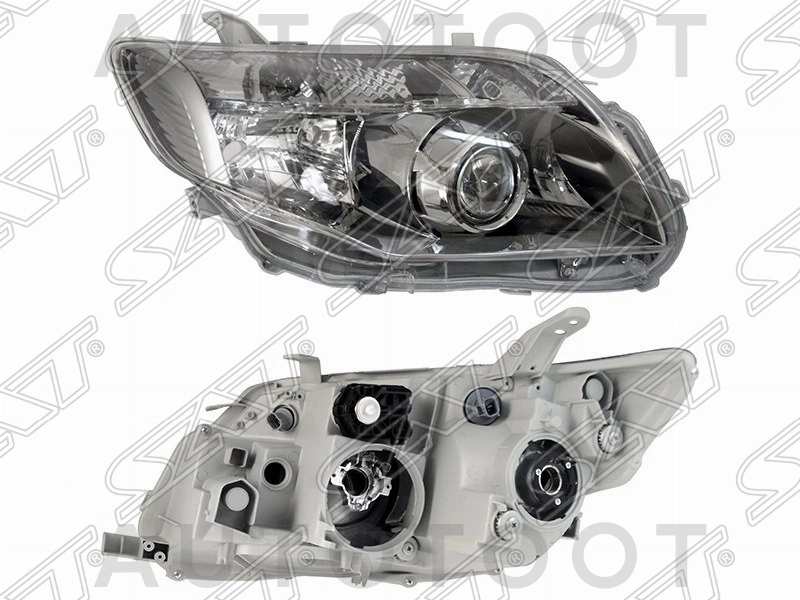 Фара правая черная (линзованная, под ксенон) -  для TOYOTA COROLLA FIELDER, TOYOTA COROLLA AXIO