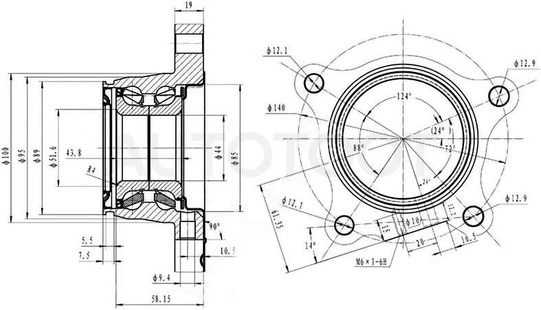 Полуступица задняя/прав TOYOTA PRADO #RJ12#/SURF #RN21# - Артикул ST4245060050 - Производитель Sat - Фото, Отзывы, Цены