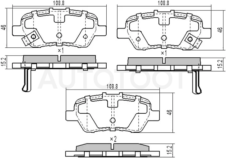 Колодки тормозные (Сзади) Honda Civic 11-17 / Stepwgn 05-09 - Артикул ST43022SFEN00 - Производитель Sat - Фото, Отзывы, Цены