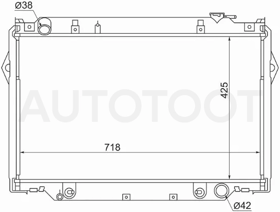 Радиатор Toyota Land Cruiser (J80) 89-97