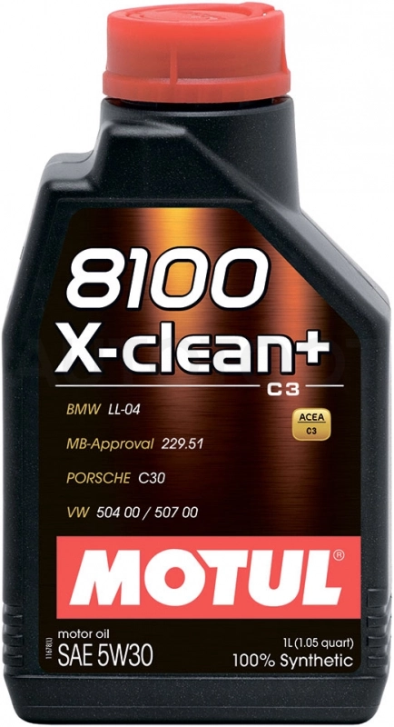 5W-30 Масло моторное синтетическое 8100 X-CLEAN + 1л