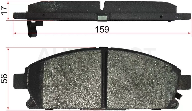 Колодки тормозные (Спереди) Nissan Pathfinder 95-04 / Serena 99-05 / X-Trail 00-15 / Infiniti QX4 96-03 / Nissan Bassara 99-03 / Caravan 01-12 / Elgrand 97-10 / Presage 98-09