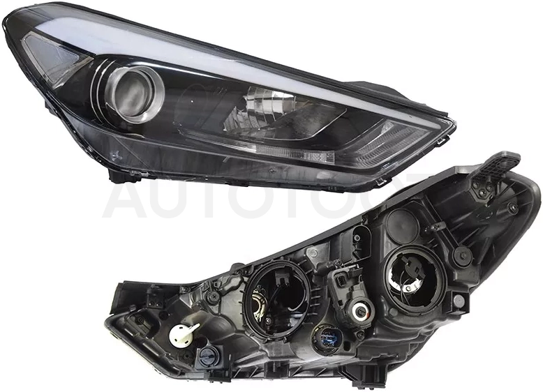 Фара Hyundai Tucson 15-19 (Справа/ Галоген/ С электрокорректором) - Артикул ST1211114R - Производитель Sat - Фото, Отзывы, Цены