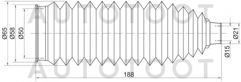 Пыльник рулевой рейки -ST4553548010 Sat для TOYOTA KLUGER, TOYOTA HIGHLANDER