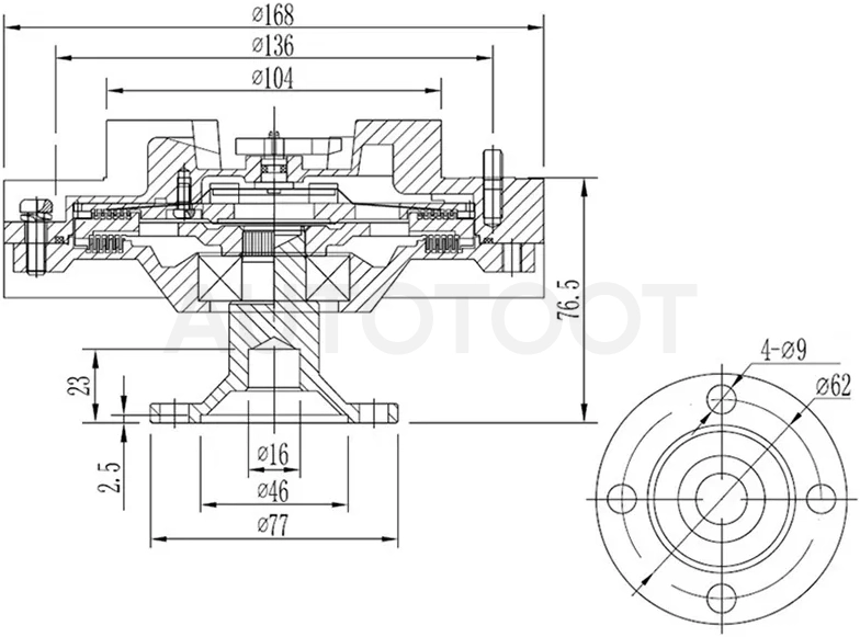 Вискомуфта Toyota Land Cruiser (J80) 84-04 / Coaster 93-16 - Артикул ST1621017010 - Производитель Sat - Фото, Отзывы, Цены