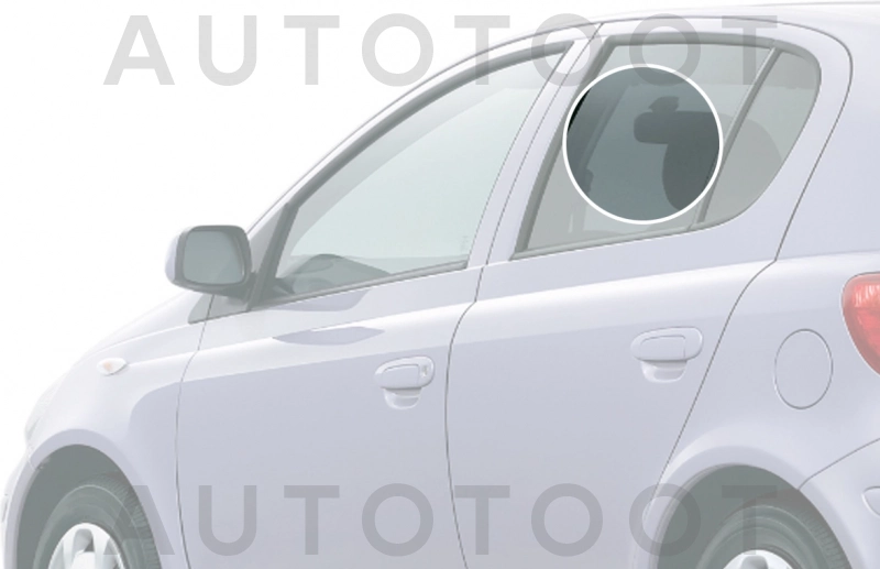 Стекло заднее левое опускное -  для TOYOTA VITZ, TOYOTA YARIS