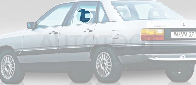 Стекло заднее левое опускное -  для AUDI 100
